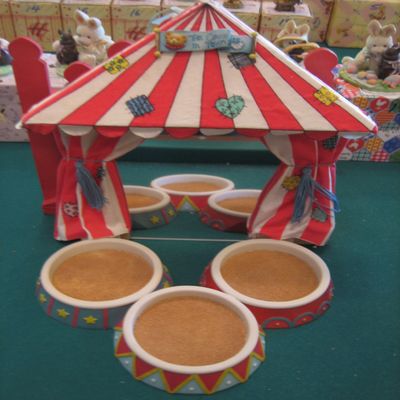 Cherished Teddies"Circus Tent With Rings"-(Set/2)
