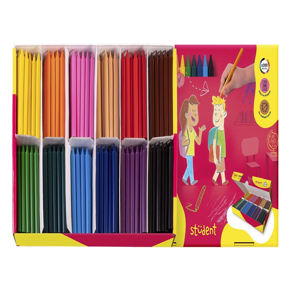 Jovi Plasticolor Pack of 300 Crayons Multiple Colours