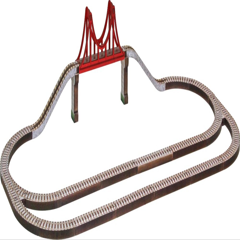 NameTrain Long Oval with Bridge Track Set - Made in USA