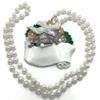 Wedding Doves Banner Bead Necklace New Orleans Mardi Gras Beads Spring Break Cajun Carnival Festival view 1