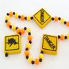MGO Danger BS Warning Bead Necklace New Orleans Mardi Gras Beads Spring Break Cajun Carnival Festival view 1