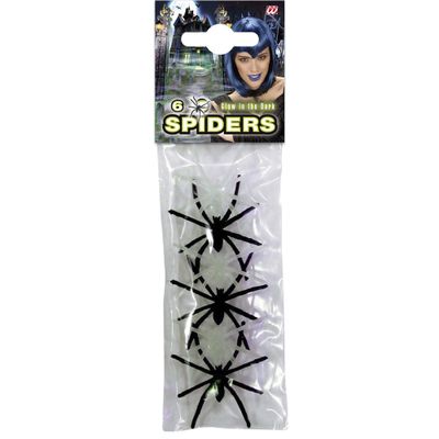 Bag of Spiders Gid/Black Accessory for Halloween Fancy Dress