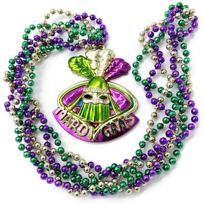 The Duke Parade Float Rider Bead Necklace New Orleans Mardi Gras Beads Cajun Carnival Festival