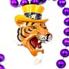 Mike the Tiger Hat Mardi Gras Bead Necklace Spring Break Cajun Carnival Festival New Orleans Beads view 2