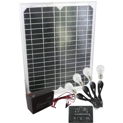Mauk Solar Set 15 W with 4 LED Lights - Mini Solar System