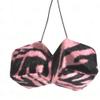 BDK A Pair of Hanging Dice - Zebra Pink view 1