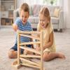 Mom's Healthy Market Wooden Marble Run Roller Track Toy 18" High Amish-Built in The USA Classic Wooden Toy with Free Marbles view 2