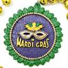 Medallion Wreath Mardi Gras Bead Necklace Spring Break Cajun Carnival Festival New Orleans view 2