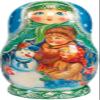 Build Snowman 5-Nest Matreshka Stacking Dolls Set - 1300932 by G.DeBrekht view 1