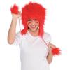 Amscan 250540.4 Red Fuzzy Adult Hat, 1ct view 1