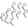 Hot Racing AC01B08 Silver Bent Body Clips 17.5mm Long 1mm Wire (10) view 1