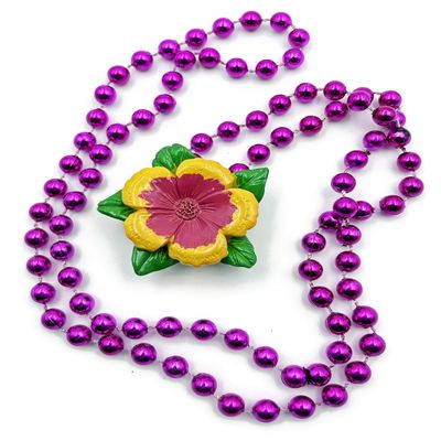 Tropical Flower Blossum Necklace New Orleans Mardi Gras Spring Break Cajun Carnival Festival