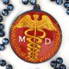 Medical Doctor Medic Nurse CADUCEUS Mardi Gras Bead Necklace Spring Break Cajun Carnival Festival New Orleans Beads view 2