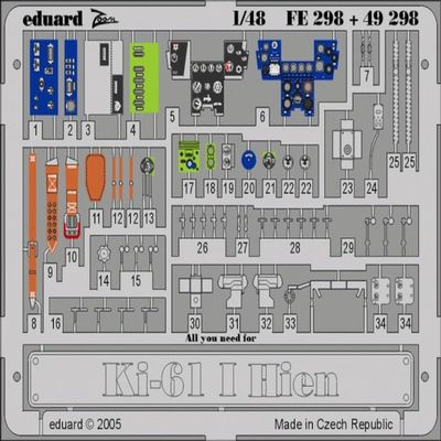 Eduard Accessories FE298 Model-Making Accessory Ki 61 L Hien