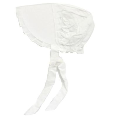 100% White Cotton Prairie Amish Bonnet - Children's Small