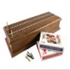 Inlaid Cribbage Box with Cards view 1