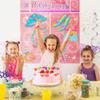 Amscan Sparkling Princess Birthday Party Scene Setters Decoration (5 Pack), 59" x 65", Pink view 4