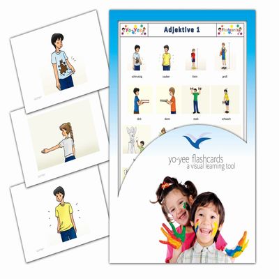 Adjectives Picture Cards in German - Bildkarten zur Sprachfrderung - Adjektive und Gegensatzpaare - Set 1