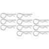 Works for Competition AC03T08 Silver Bent Body Clips 26.7mm Long 4.3mm Wire (10) view 1