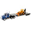 Newray 1:43 Trailer Kenworth W900 with Backhoe Loader 1/43 Scale Replica view 1