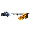 Newray 1:43 Trailer Kenworth W900 with Backhoe Loader 1/43 Scale Replica view 2