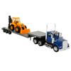 Newray 1:43 Trailer Kenworth W900 with Backhoe Loader 1/43 Scale Replica view 3