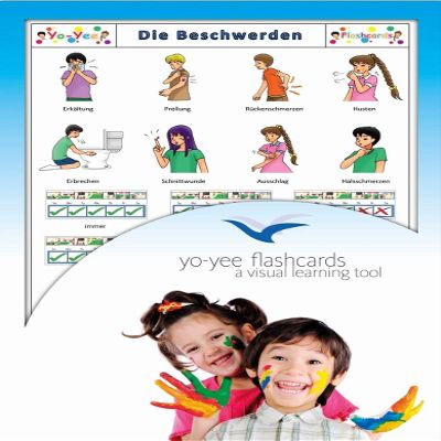 Aches and Symptoms Flashcards - Beschwerden und Adverbien der Hufigkeit - Bildkarten zur Sprachfrderung