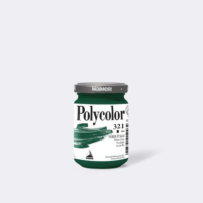 Maimeri Polycolor Matte Acrylic Paint 140ml Phthalo Green