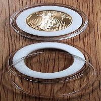 10 White Ring Type 22mm Air Tite Coin Holders for 1/4 oz Gold Eagles