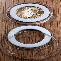 10 White Ring Type 22mm Air Tite Coin Holders for 1/4 oz Gold Eagles