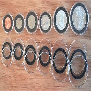 10 Black Ring Type 37mm Air Tite Coin Holders for $7 Silver Strikes