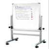 Luxor 22"W x 34"H Reversible Height Adjustable Porcelain Steel Magnetic Whiteboard -Aluminum Frame view 1