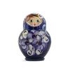 BestPysanky Set of 4 Miniature Wooden Nesting Dolls Matryoshka in Blue Dress 3 Inches view 3