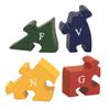 Bits and Pieces - Wooden Alphabet Giraffe Puzzle - Learn ABCs and 123s - Colorful Large 3/4 Inch Thick, Non-Toxic Paint view 4