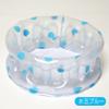Folding Travel Vanity Polka Dot, Blue Made in Japan view 2