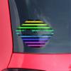 Lips Decal 9x5.5 Stripes Rainbow view 1