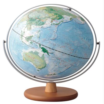 Raymay Fujii OYV260 Globe, Full Rotation, Land Cover Type, 11.8 inches (30 cm)