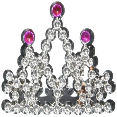 Amscan Mini Tiara - 1 Pc., Silver - 1 5/8" x 1 3/8"