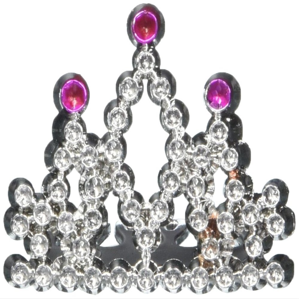 Amscan Mini Tiara - 1 Pc., Silver - 1 5/8" x 1 3/8"