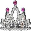 Amscan Mini Tiara - 1 Pc., Silver - 1 5/8" x 1 3/8" view 1