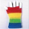 amscan 397288.03 Fishnet Fingerless Glove Accessory, Rainbow, One Size, 2 pieces view 3