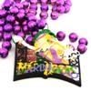 Masked Lady Balcony Throwing Mardi Gras Bead Necklace New Orleans Beads Bayou Lousianna Cajun Creole Party view 1