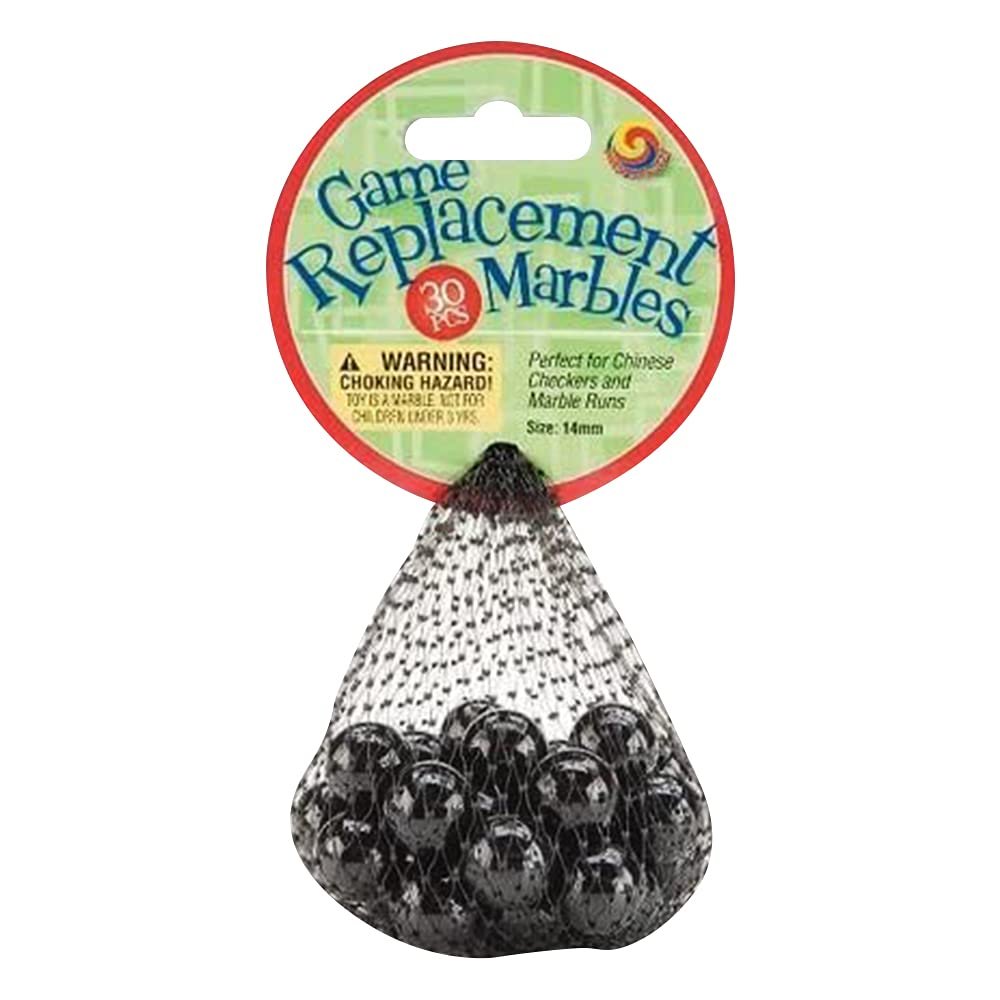 Mega Marbles Replacement Game (30 Piece), Black, 14mm