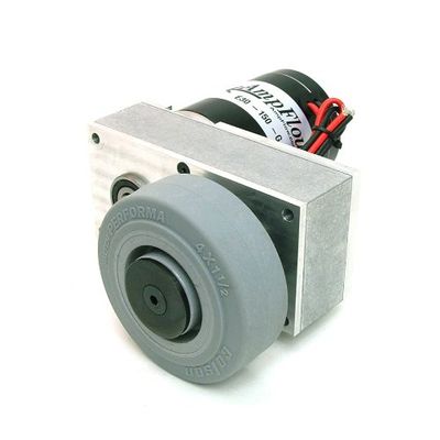 AmpFlow A28-400-G-4W 4-Inch Wheel Motor, 12V, 24V, or 36V DC, 580 RPM