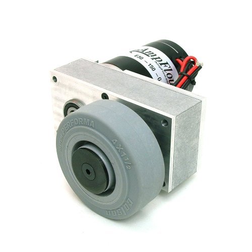 AmpFlow A28-400-G-4W 4-Inch Wheel Motor, 12V, 24V, or 36V DC, 580 RPM