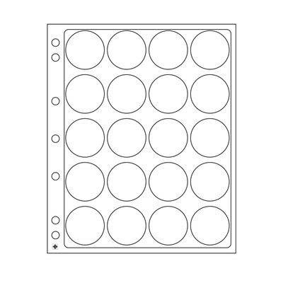 feuilles en plastique ENCAP pour 20 capsules av.un diamtre de l'intrieur de 38 39 mm