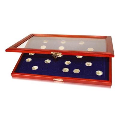 Mnzen-Vitrine fr 10 Euro-Stze in Dosen, 1 Cent bis 2 Euro