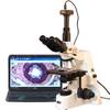 AmScope T690C-PL-M Digital Trinocular Compound Microscope, 40X-2500X Magnification, WH10x and WH25x Super-Widefield Eyepieces, Infinity Plan Achromatic Objectives, Brightfield, Kohler Condenser, Double-Layer Mechanical Stage, Includes 1.3MP Camera wi view 1
