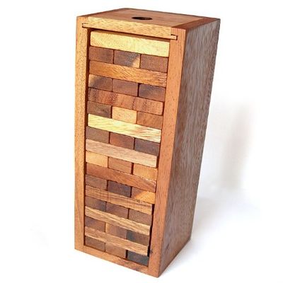 GIVEORBUY SellerGiveOrBuy Stack and Fall Wood Tumbling Tower Stacking Game Travel Set Made from Thailand