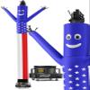 LookOurWay Air Dancers Wacky Waving Inflatable Tube Man Set - 20 Feet Tall Inflatable Dancing Man with Blower for Business Advertising - American Flag view 1